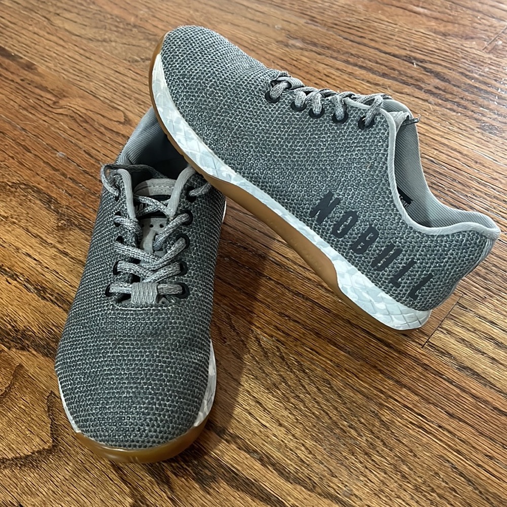 NOBULL Grey and White Camo Gum Trainers (Womens 8)